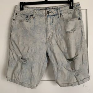 American Eagle Acid Wash Distressed Jean Shorts